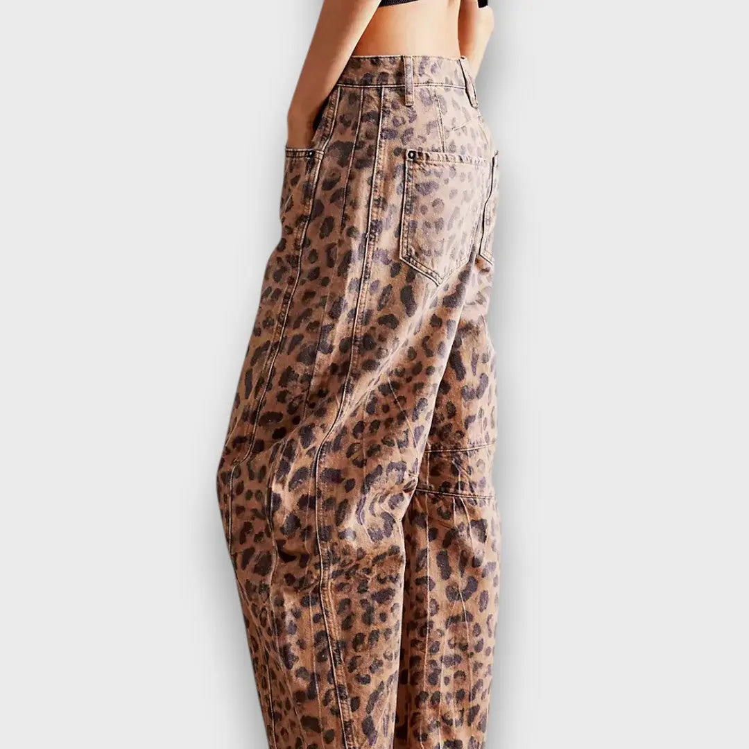 Edith – Pantaloni con stampa animale
