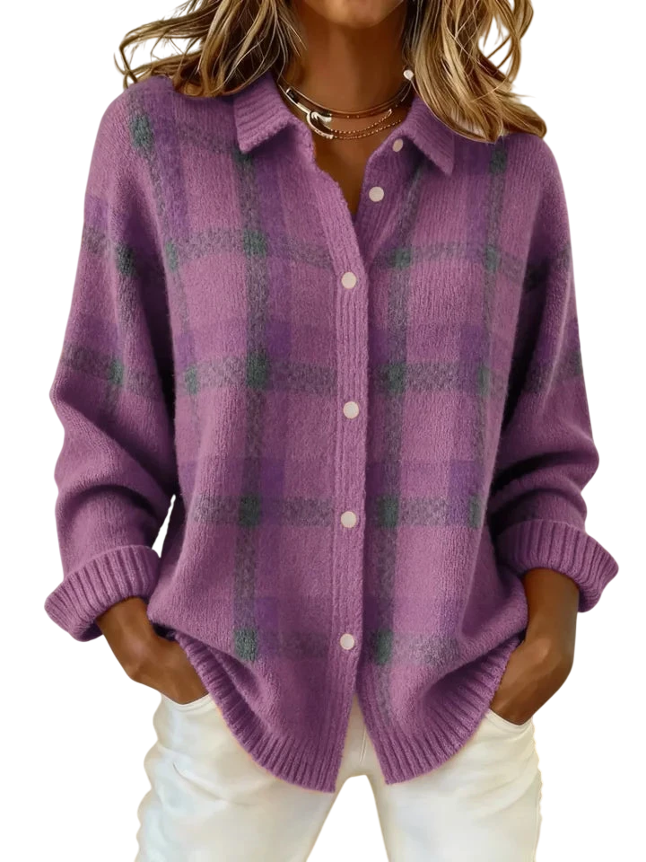 Victoria | Maglione Retro in lana artigianale con Contrasto Casual