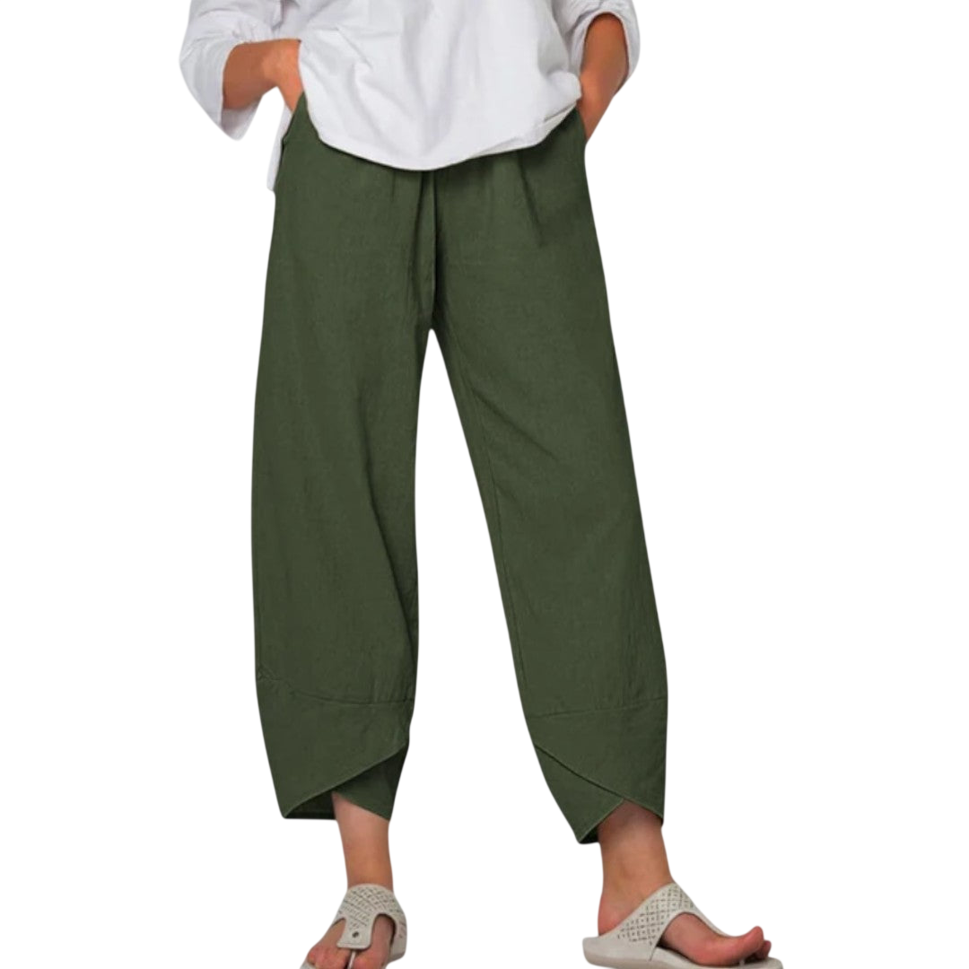 Neve – Pantaloni estivi leggeri con orlo moderno