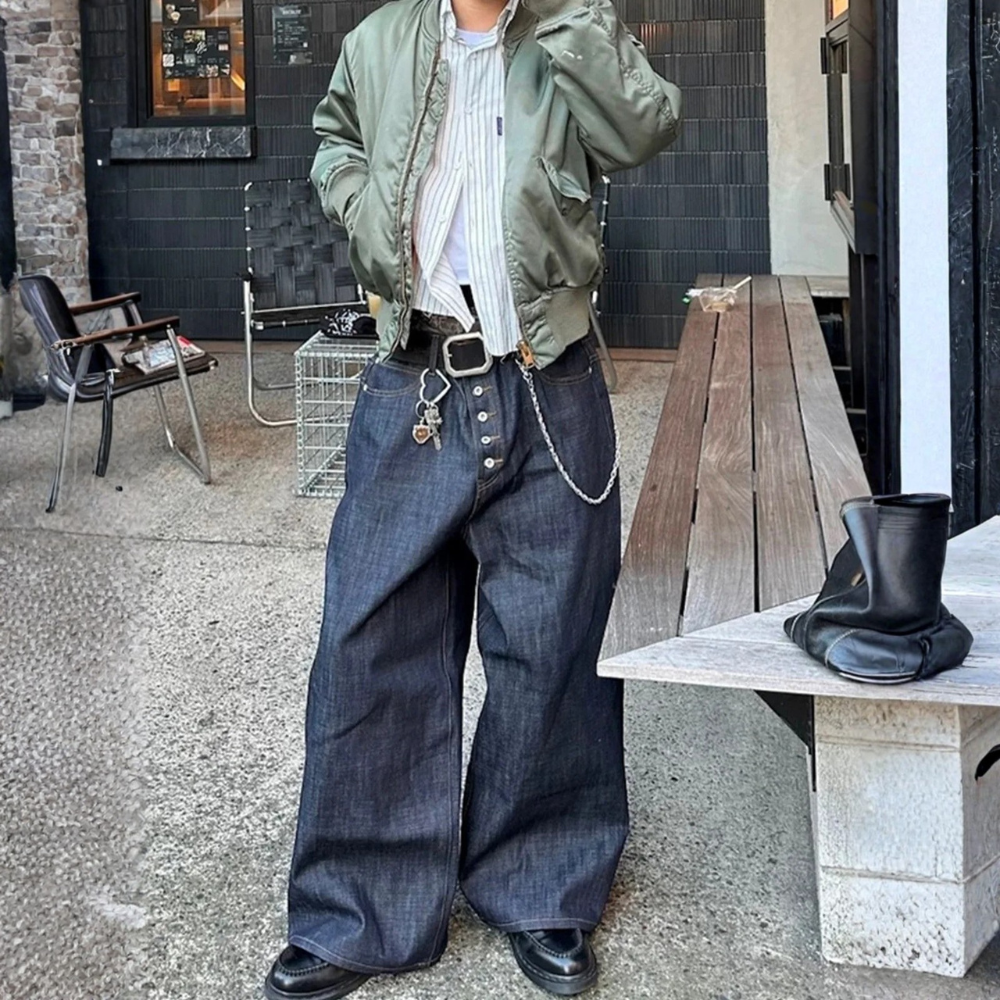 Denim Baggy Pants - Blue