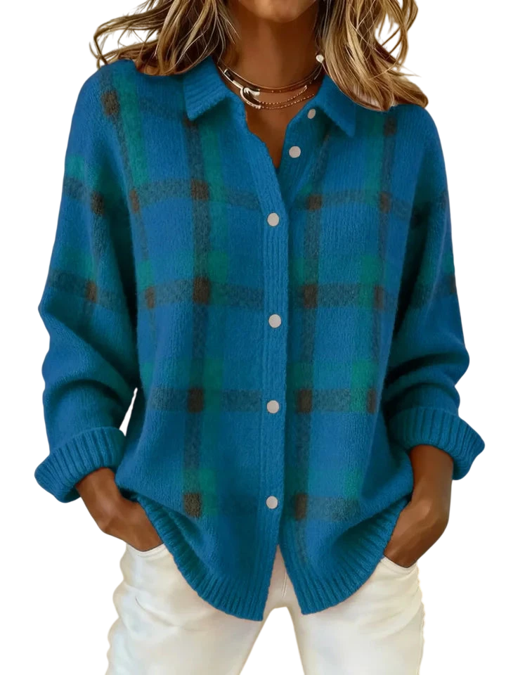 Victoria | Maglione Retro in lana artigianale con Contrasto Casual