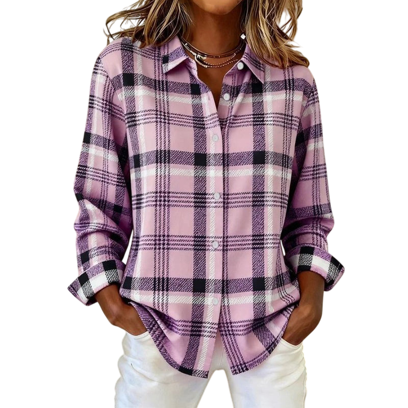 VIOLA – Camicia Morbida a Fantasia Scozzese