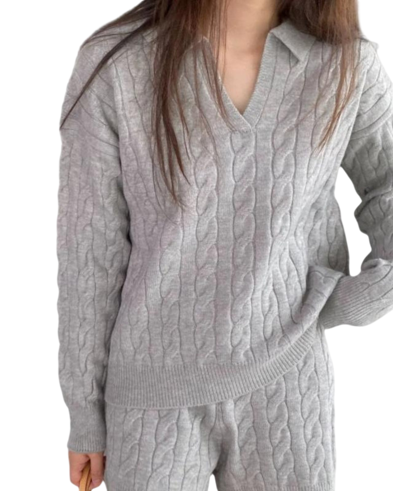 Premium Wool V-neck Knitted Sweater