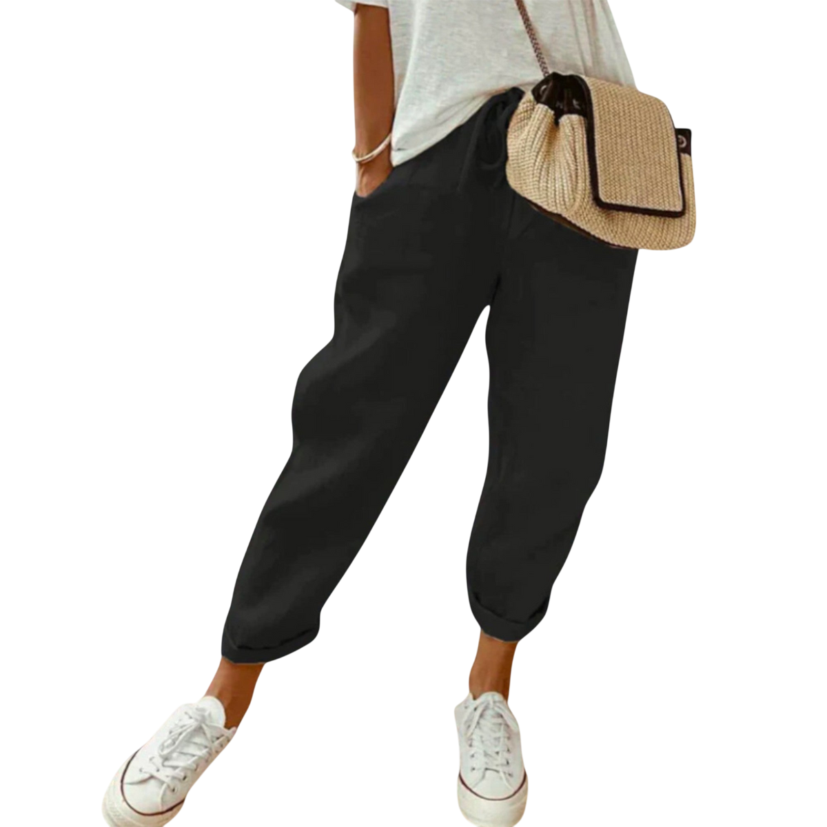 Bibi - Pantaloni di lino alla moda e casual